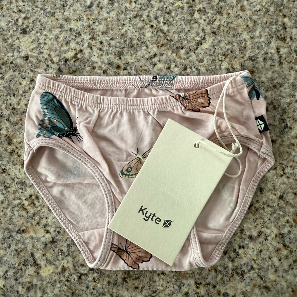 NWT Kyte Baby - Toddler Undies - Size 2T - Pink Butterflies